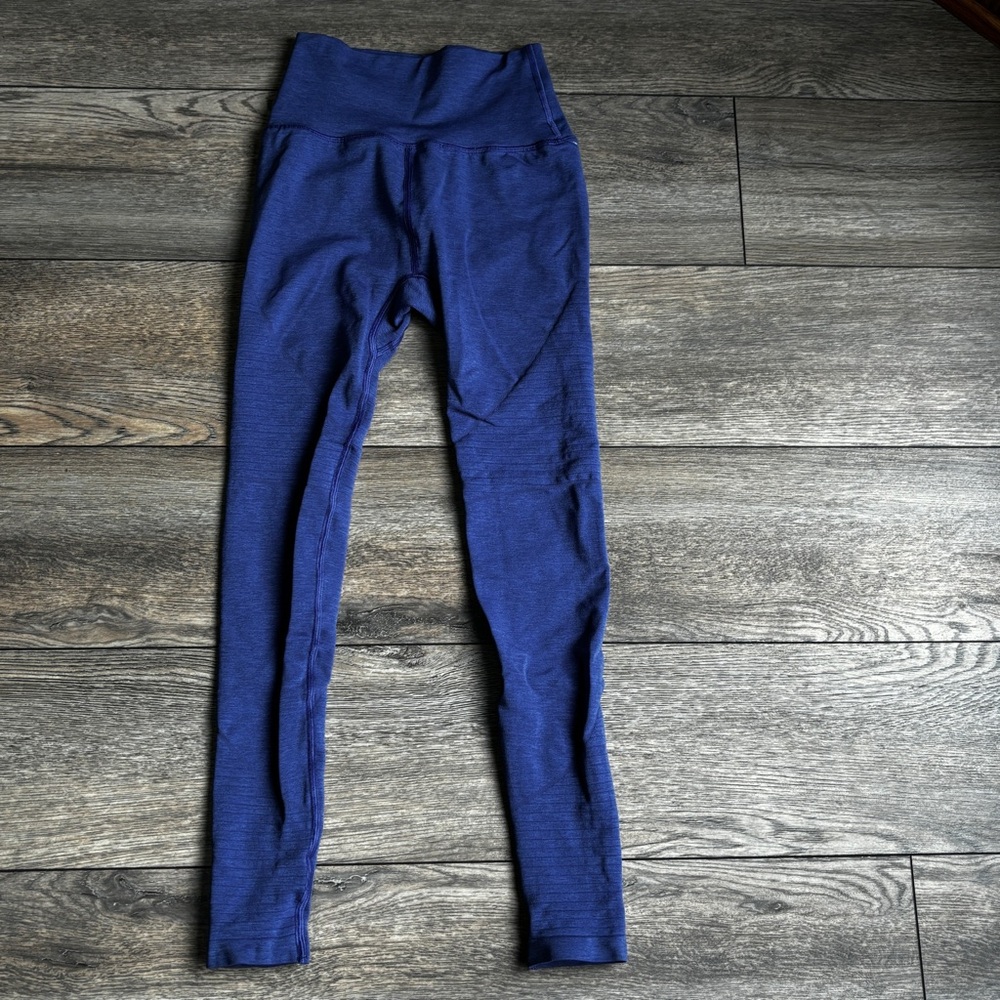 Alphalete Revival High Rise Blue Leggings Sz Small